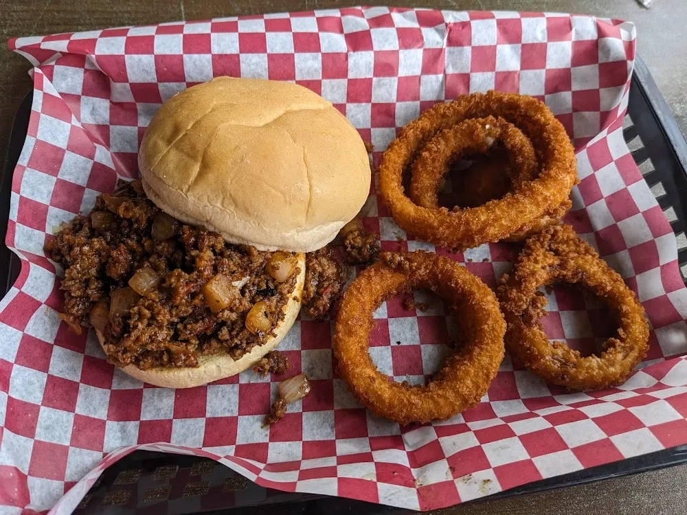 Sloppy Joe with Onion Rings